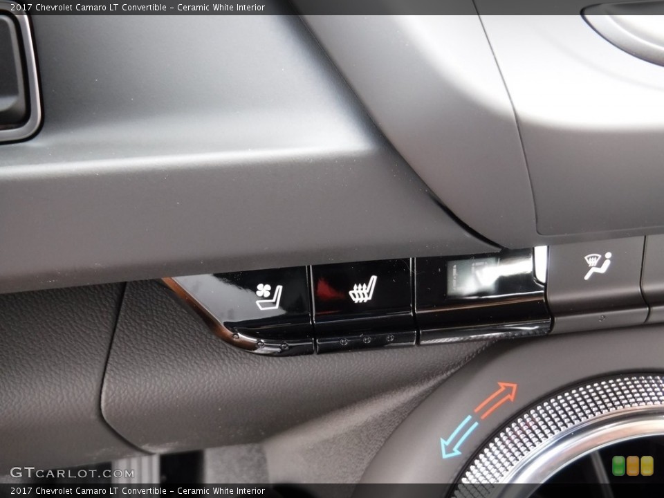 Ceramic White Interior Controls for the 2017 Chevrolet Camaro LT Convertible #116082917