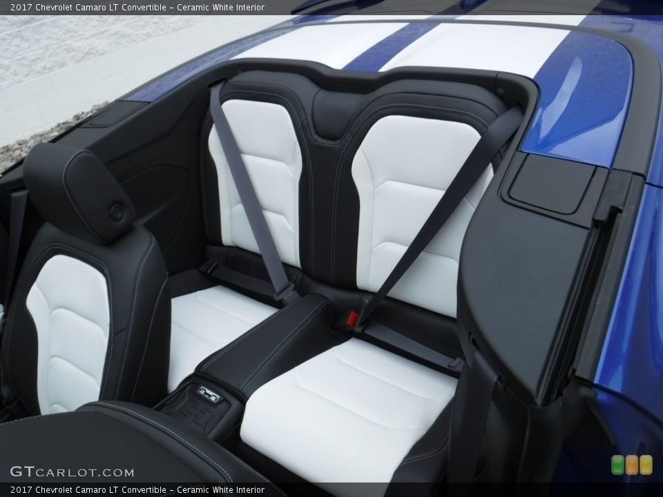 Ceramic White Interior Rear Seat for the 2017 Chevrolet Camaro LT Convertible #116083034