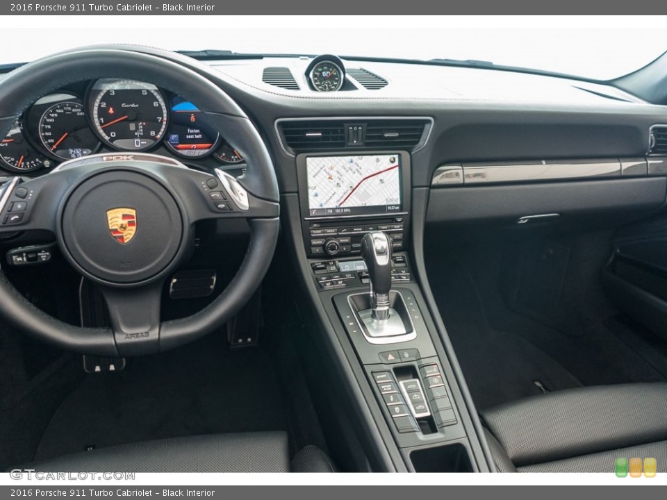 Black Interior Dashboard for the 2016 Porsche 911 Turbo Cabriolet #116088452