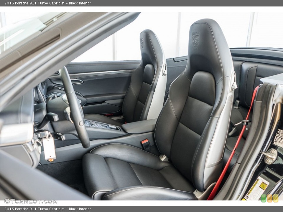 Black Interior Front Seat for the 2016 Porsche 911 Turbo Cabriolet #116088479