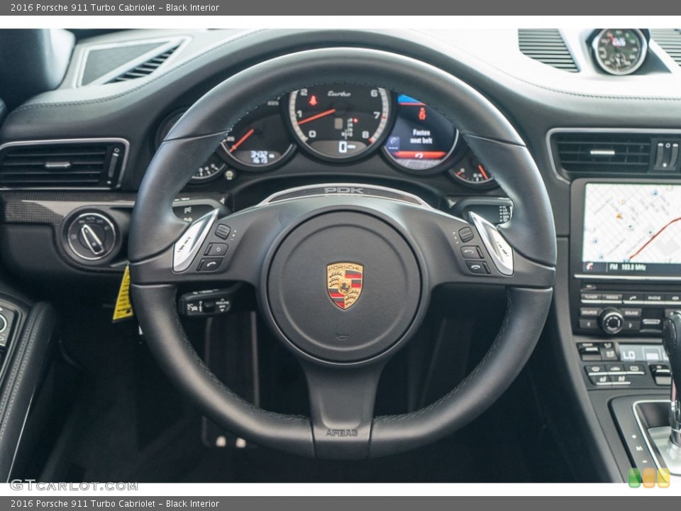Black Interior Steering Wheel for the 2016 Porsche 911 Turbo Cabriolet #116088668