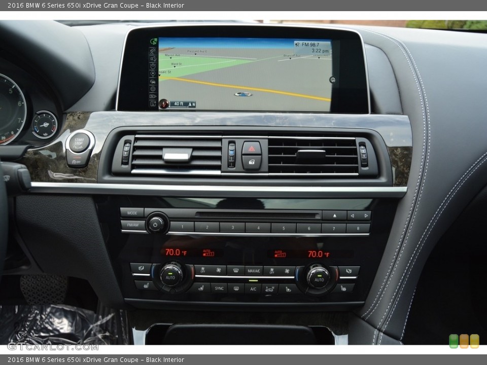 Black Interior Controls for the 2016 BMW 6 Series 650i xDrive Gran Coupe #116089607