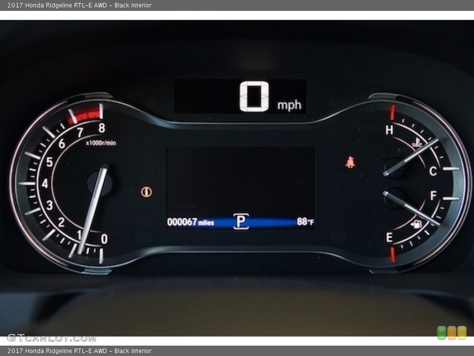 Black Interior Gauges for the 2017 Honda Ridgeline RTL-E AWD #116097587