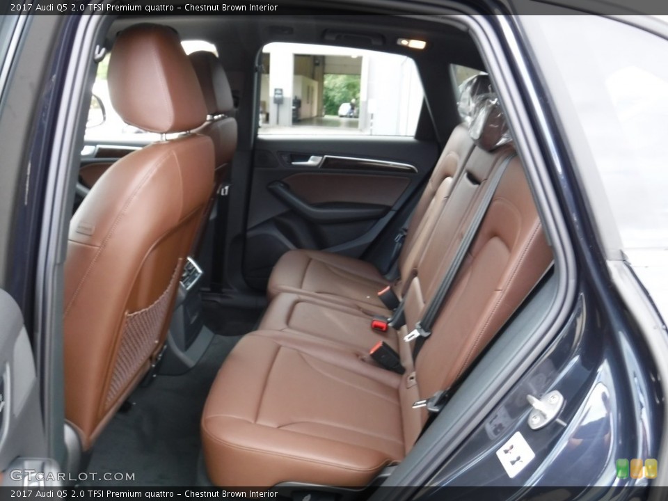 Chestnut Brown Interior Rear Seat for the 2017 Audi Q5 2.0 TFSI Premium quattro #116102022