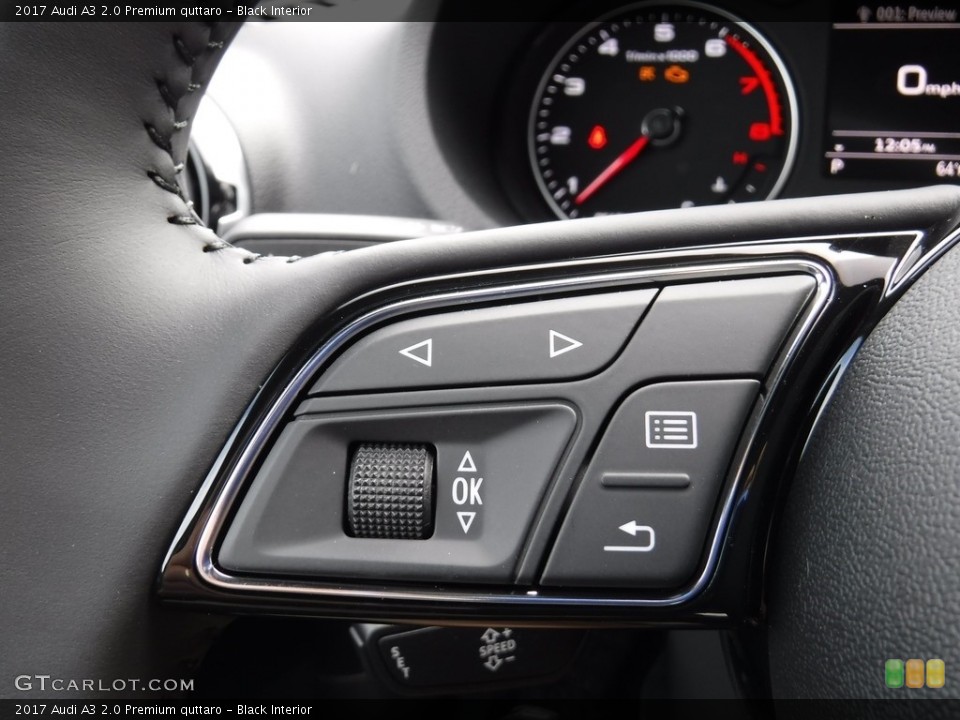 Black Interior Controls for the 2017 Audi A3 2.0 Premium quttaro #116105946