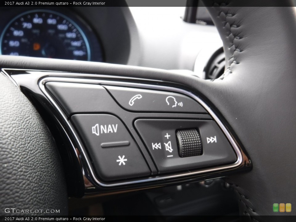 Rock Gray Interior Controls for the 2017 Audi A3 2.0 Premium quttaro #116106810