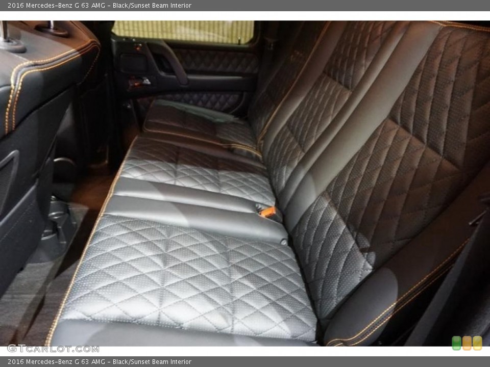 Black/Sunset Beam Interior Rear Seat for the 2016 Mercedes-Benz G 63 AMG #116108724