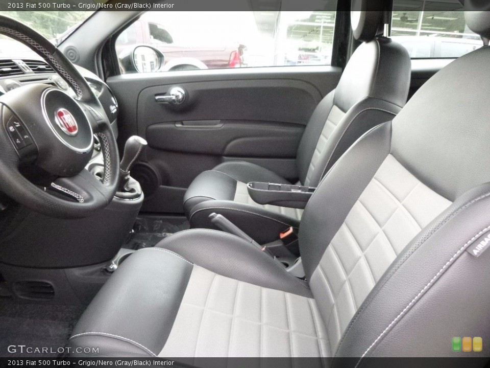 Grigio/Nero (Gray/Black) 2013 Fiat 500 Interiors