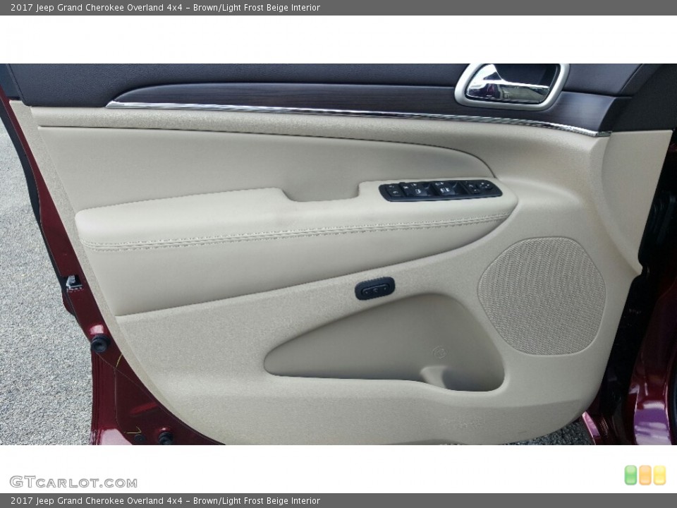 Brown/Light Frost Beige Interior Door Panel for the 2017 Jeep Grand Cherokee Overland 4x4 #116121820
