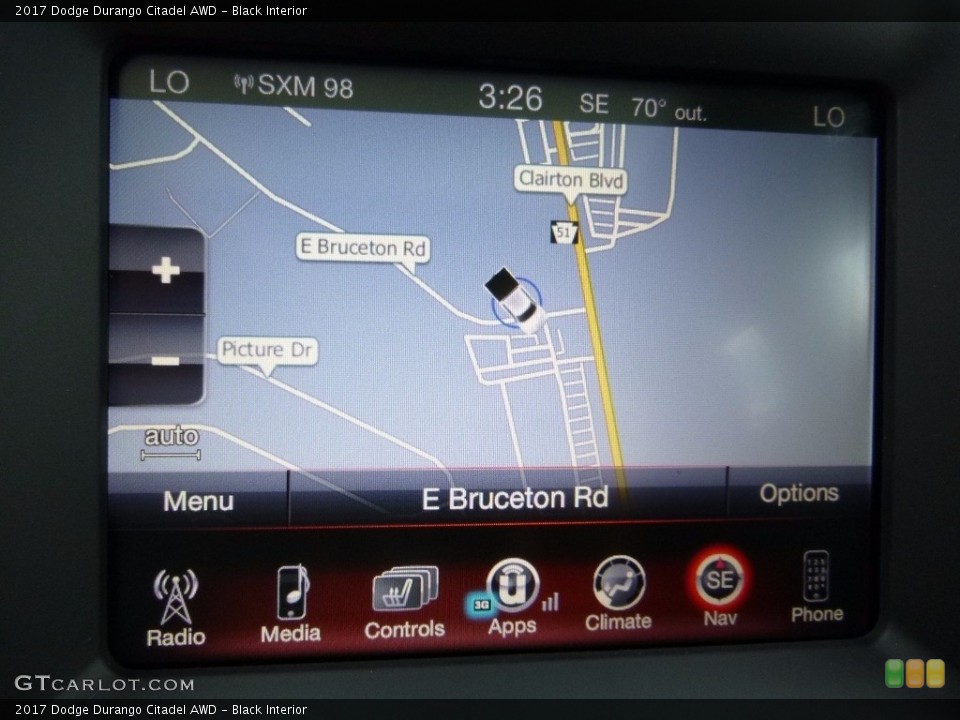 Black Interior Navigation for the 2017 Dodge Durango Citadel AWD #116122333