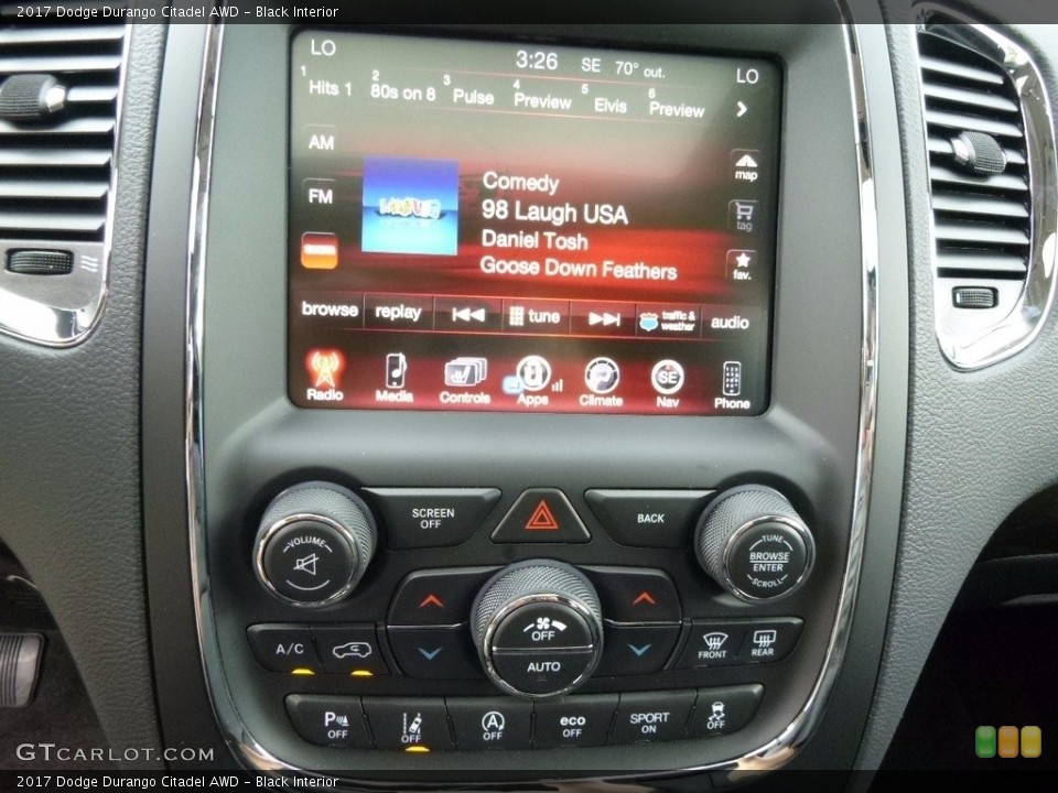 Black Interior Controls for the 2017 Dodge Durango Citadel AWD #116122414
