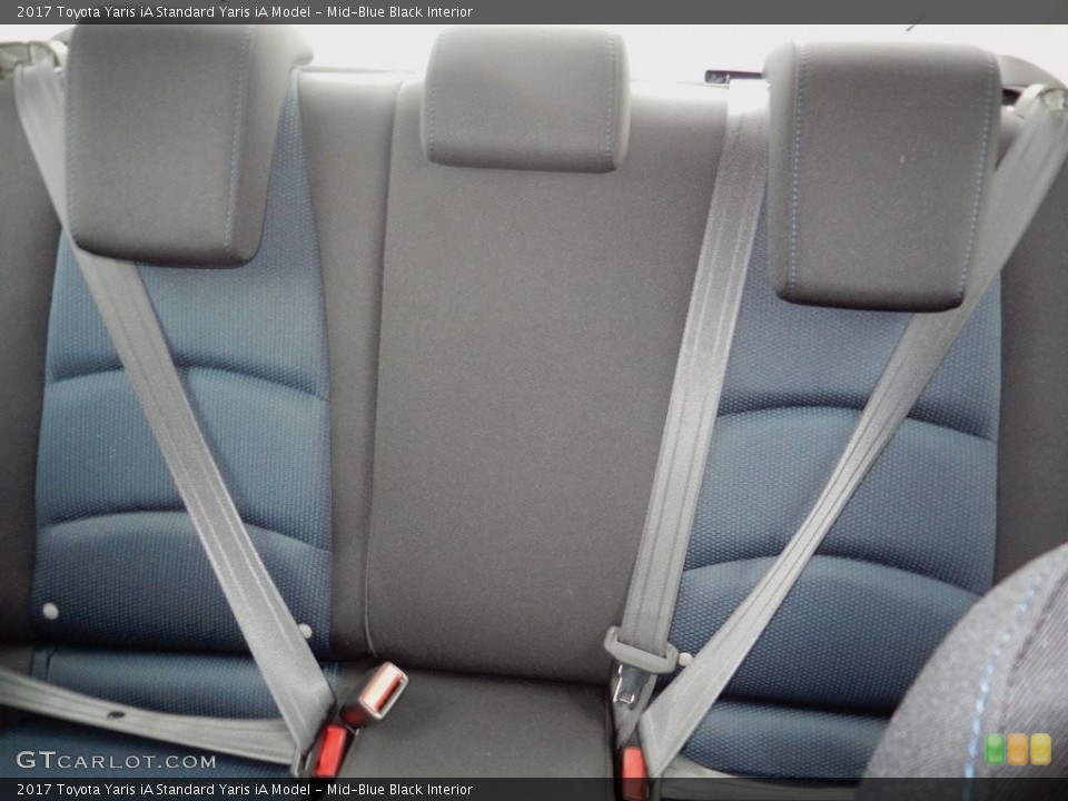 Mid-Blue Black Interior Rear Seat for the 2017 Toyota Yaris iA  #116123824