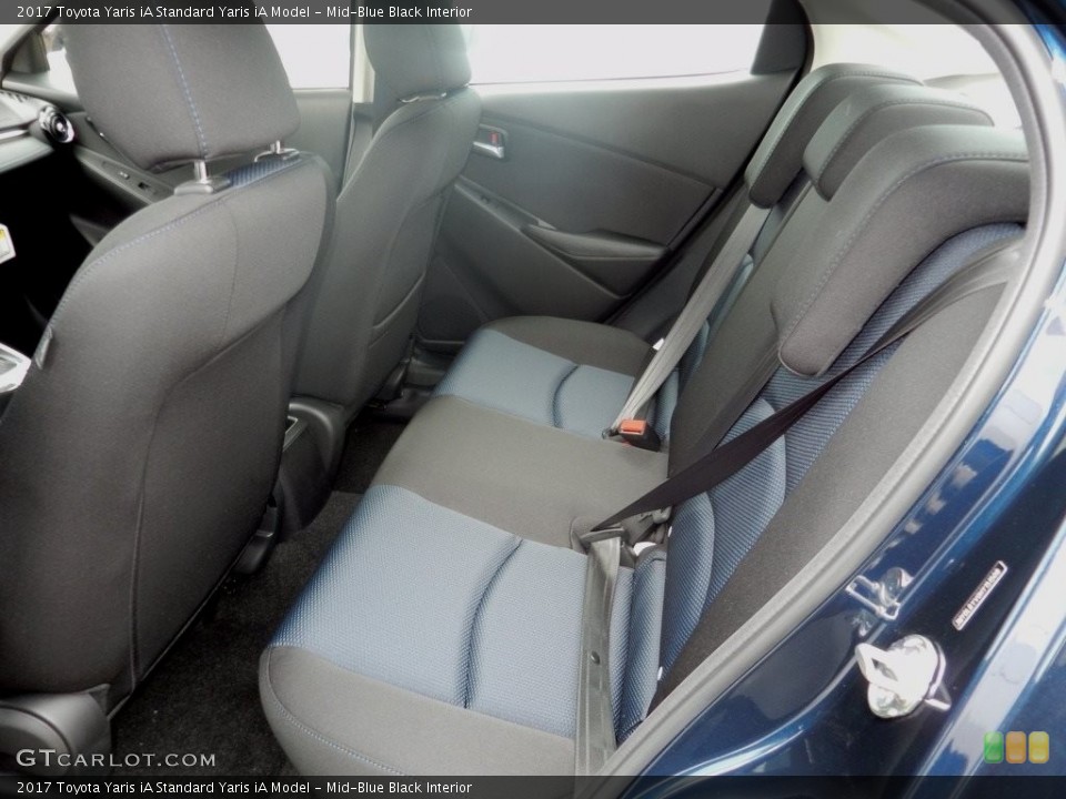 Mid-Blue Black Interior Rear Seat for the 2017 Toyota Yaris iA  #116123844