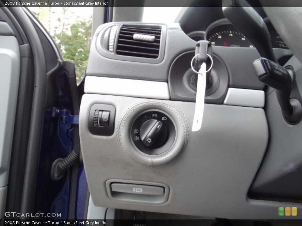 Stone/Steel Grey Interior Controls for the 2008 Porsche Cayenne Turbo #116139305