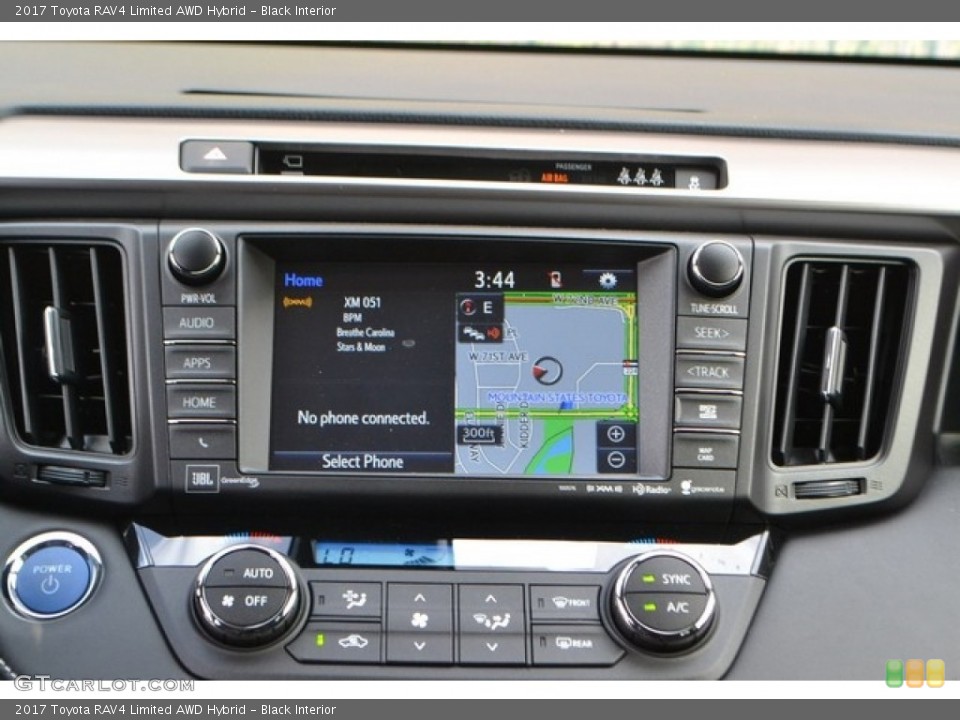 Black Interior Controls for the 2017 Toyota RAV4 Limited AWD Hybrid #116140193