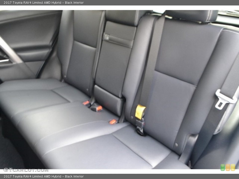 Black Interior Rear Seat for the 2017 Toyota RAV4 Limited AWD Hybrid #116140210