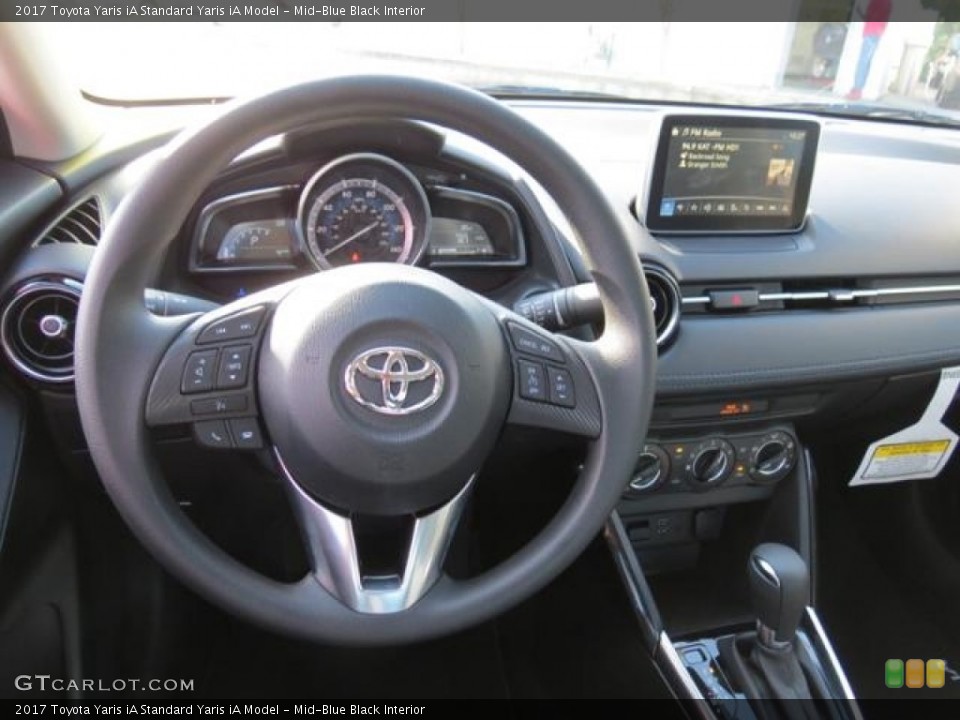 Mid-Blue Black Interior Steering Wheel for the 2017 Toyota Yaris iA  #116145626
