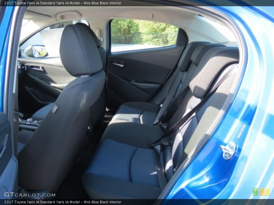 Mid-Blue Black Interior Rear Seat for the 2017 Toyota Yaris iA  #116145644
