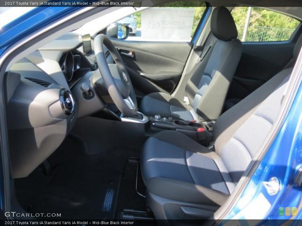 Mid-Blue Black Interior Front Seat for the 2017 Toyota Yaris iA  #116145692