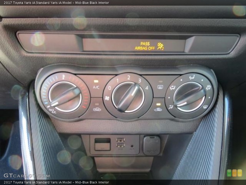Mid-Blue Black Interior Controls for the 2017 Toyota Yaris iA  #116145902