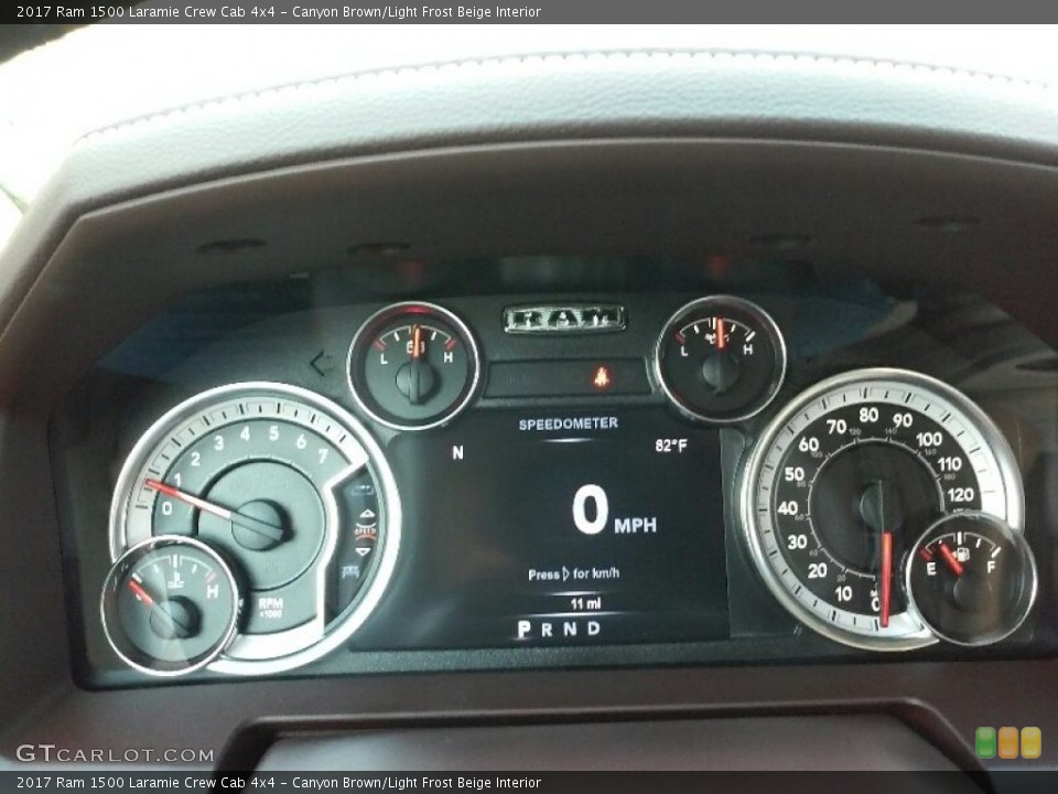 Canyon Brown/Light Frost Beige Interior Gauges for the 2017 Ram 1500 Laramie Crew Cab 4x4 #116147183