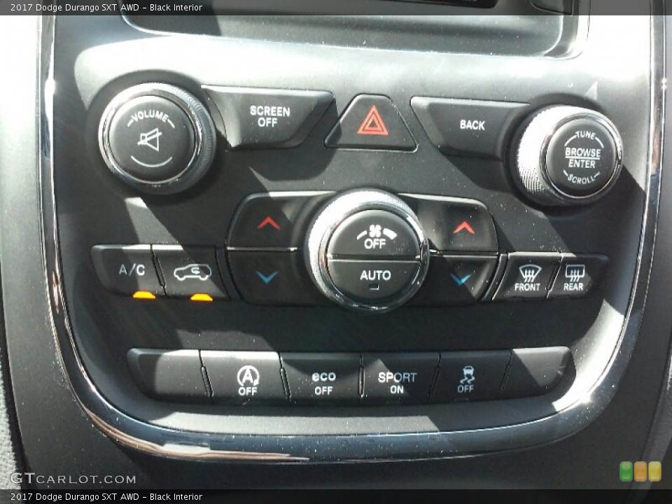 Black Interior Controls for the 2017 Dodge Durango SXT AWD #116147978