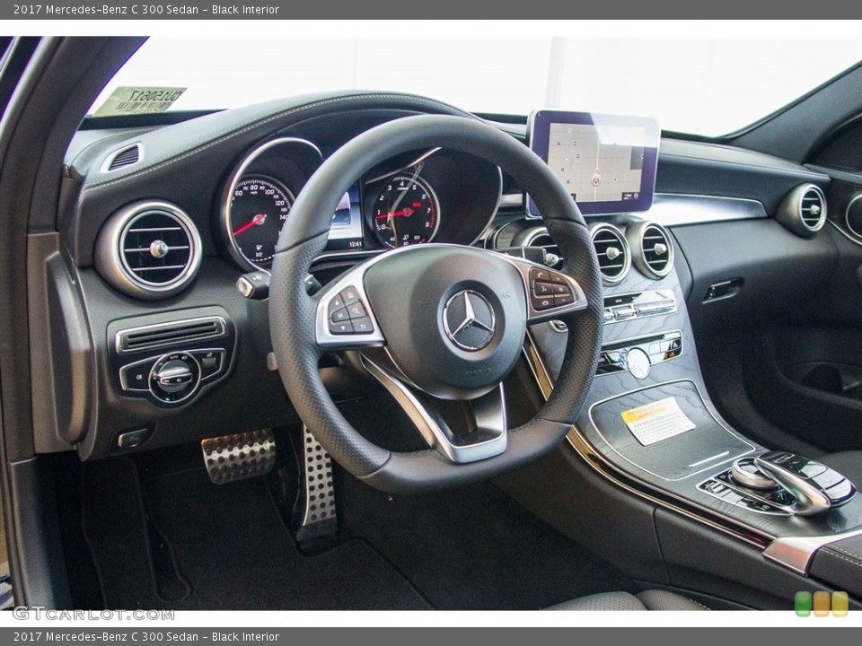 Black Interior Dashboard for the 2017 Mercedes-Benz C 300 Sedan #116153621