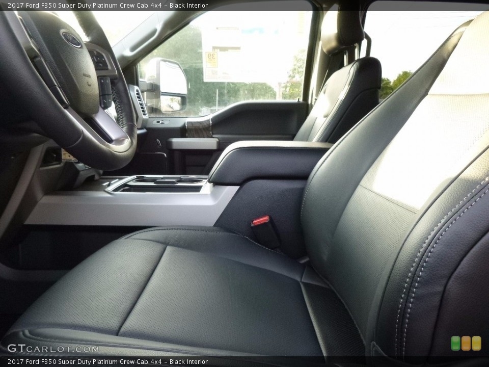 Black Interior Front Seat for the 2017 Ford F350 Super Duty Platinum Crew Cab 4x4 #116156924