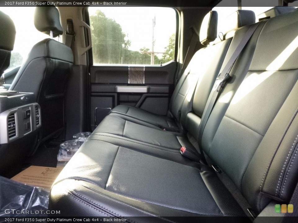 Black Interior Rear Seat for the 2017 Ford F350 Super Duty Platinum Crew Cab 4x4 #116156945