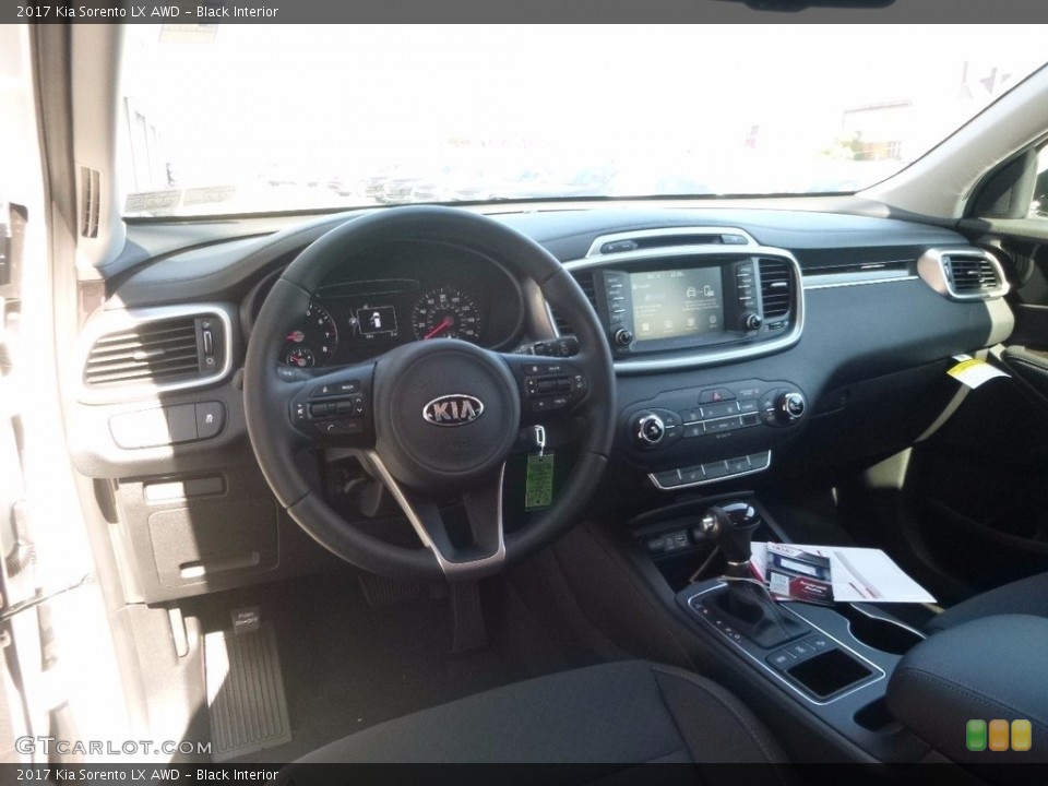 Black Interior Dashboard for the 2017 Kia Sorento LX AWD #116163811