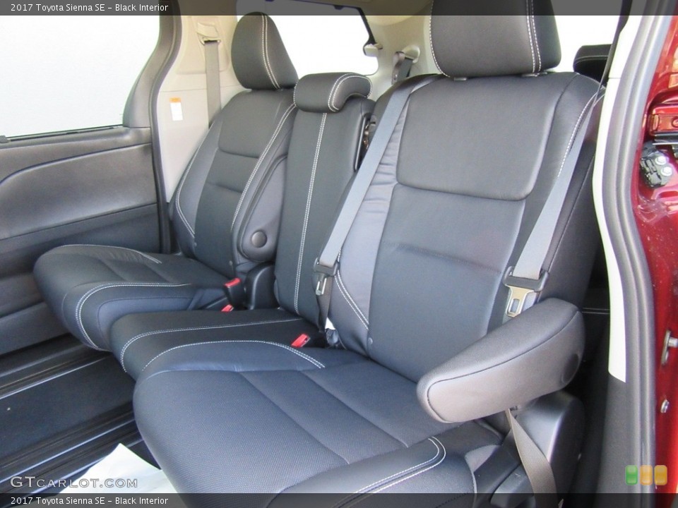 Black Interior Rear Seat for the 2017 Toyota Sienna SE #116165093