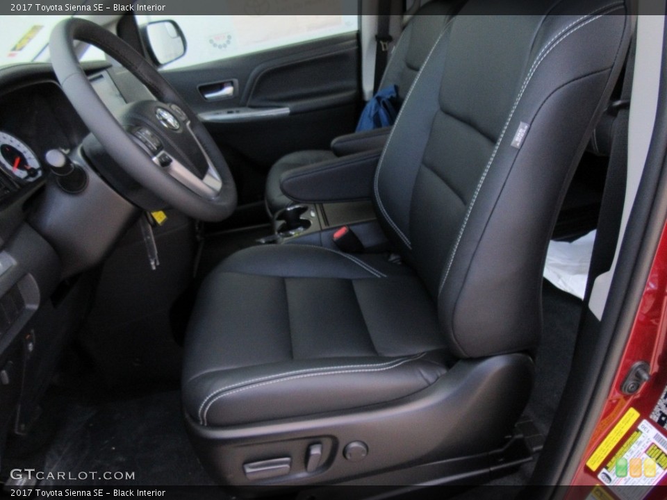 Black Interior Front Seat for the 2017 Toyota Sienna SE #116165126