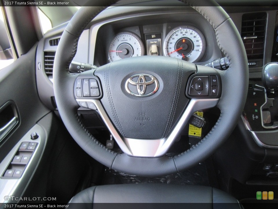 Black Interior Steering Wheel for the 2017 Toyota Sienna SE #116165225