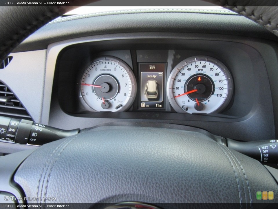 Black Interior Gauges for the 2017 Toyota Sienna SE #116165237