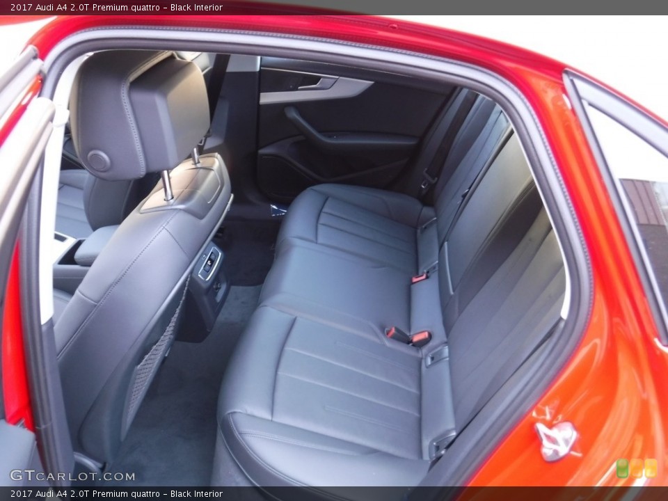 Black Interior Rear Seat for the 2017 Audi A4 2.0T Premium quattro #116170310