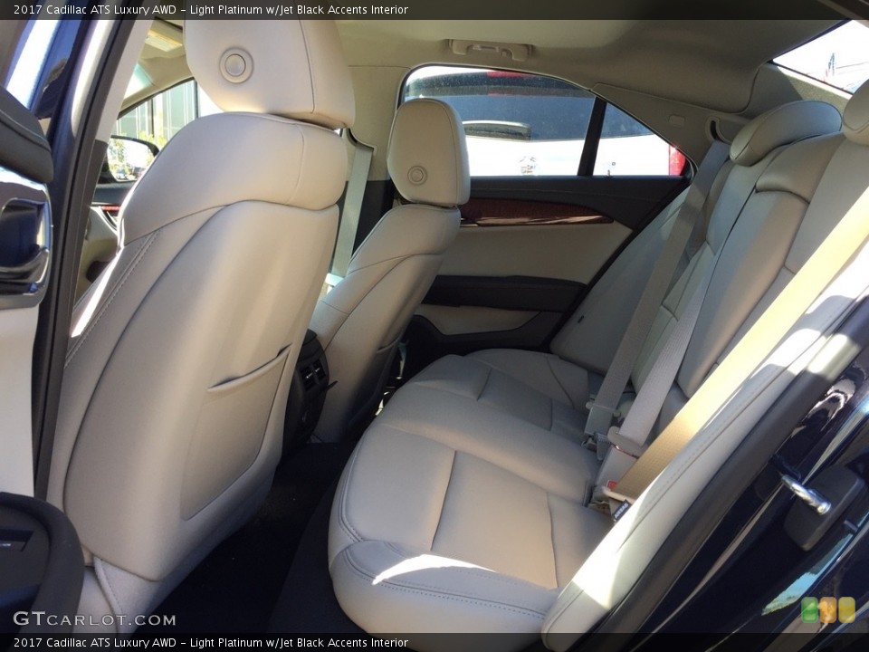 Light Platinum w/Jet Black Accents Interior Rear Seat for the 2017 Cadillac ATS Luxury AWD #116177963