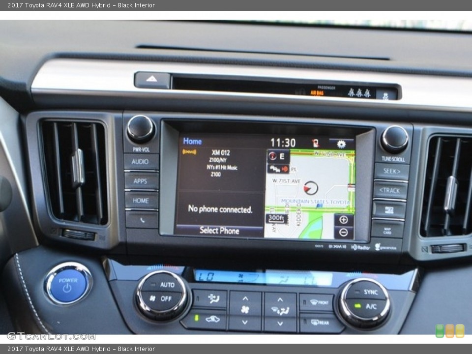 Black Interior Controls for the 2017 Toyota RAV4 XLE AWD Hybrid #116179976