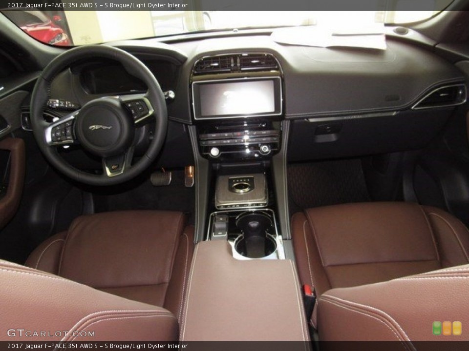 S Brogue/Light Oyster Interior Dashboard for the 2017 Jaguar F-PACE 35t AWD S #116184119