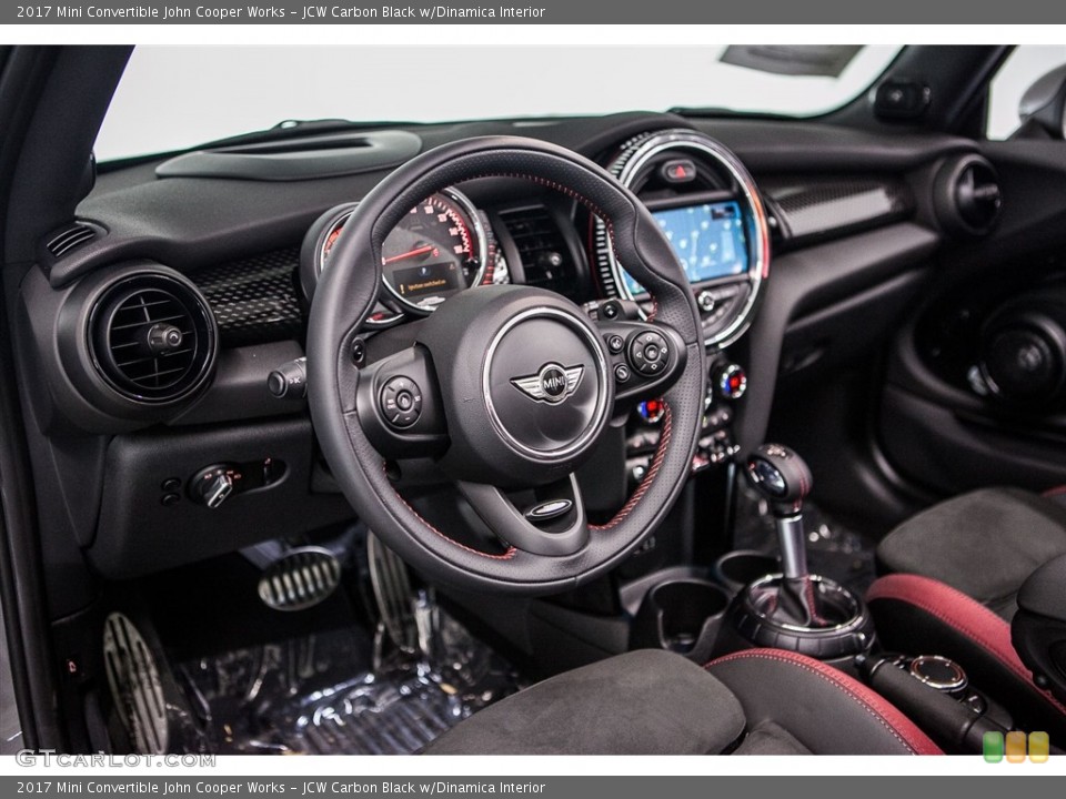 JCW Carbon Black w/Dinamica 2017 Mini Convertible Interiors