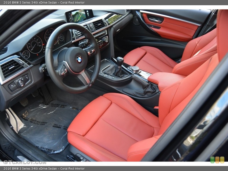 Coral Red Interior Photo for the 2016 BMW 3 Series 340i xDrive Sedan #116190848