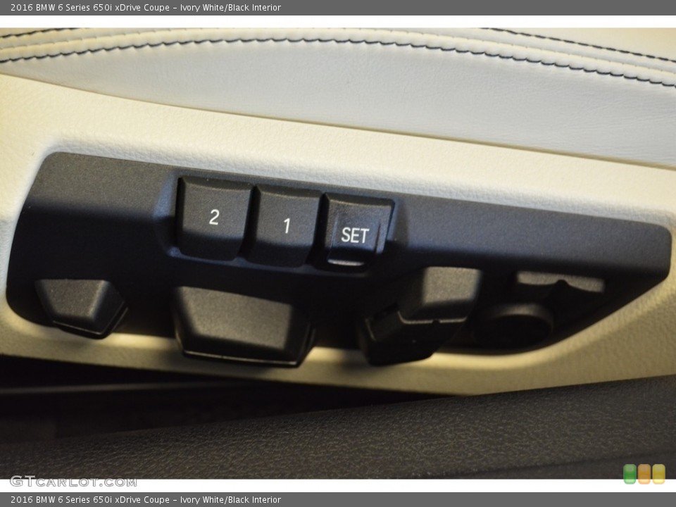 Ivory White/Black Interior Controls for the 2016 BMW 6 Series 650i xDrive Coupe #116192567
