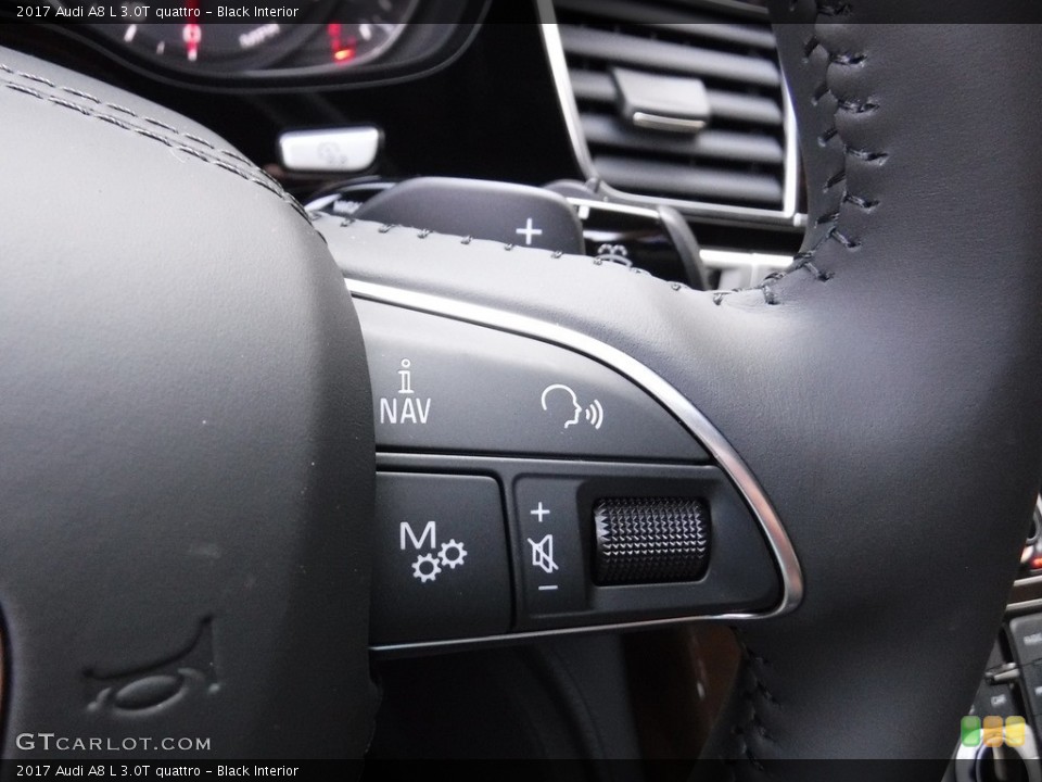 Black Interior Controls for the 2017 Audi A8 L 3.0T quattro #116194655