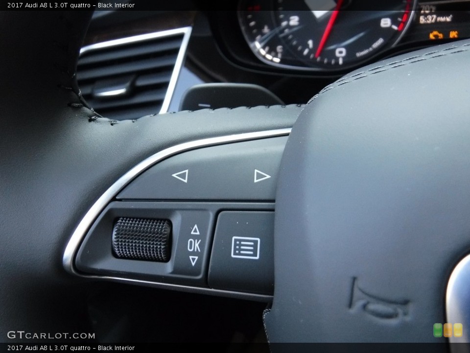 Black Interior Controls for the 2017 Audi A8 L 3.0T quattro #116194659