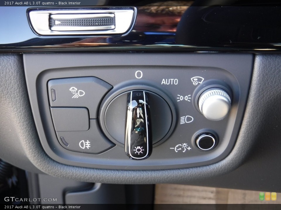 Black Interior Controls for the 2017 Audi A8 L 3.0T quattro #116194673