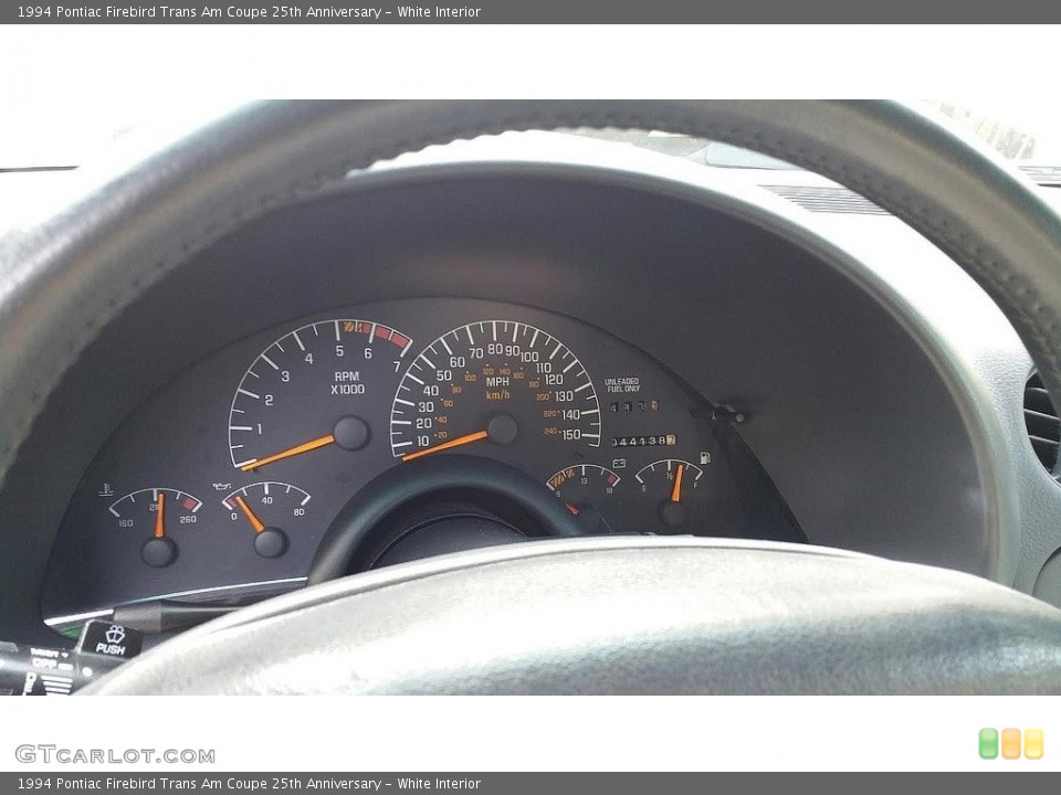 White Interior Gauges for the 1994 Pontiac Firebird Trans Am Coupe 25th Anniversary #116196465