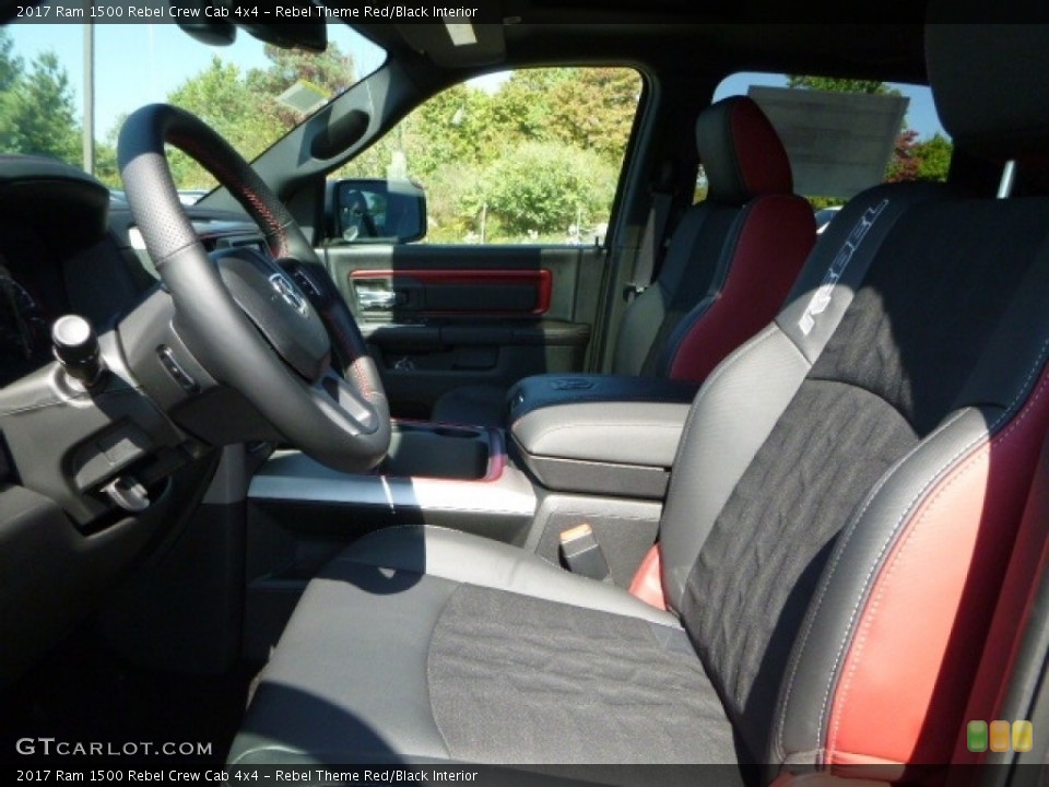 Rebel Theme Red/Black Interior Front Seat for the 2017 Ram 1500 Rebel Crew Cab 4x4 #116196663