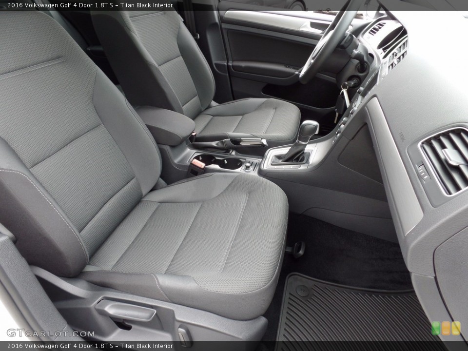 Titan Black Interior Front Seat for the 2016 Volkswagen Golf 4 Door 1.8T S #116200362