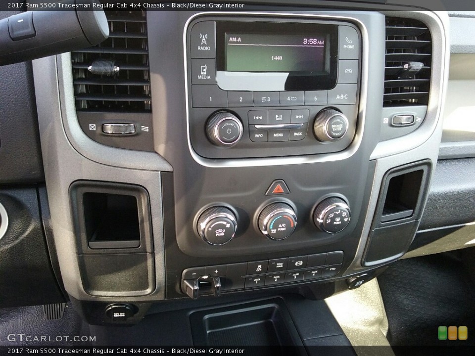 Black/Diesel Gray Interior Controls for the 2017 Ram 5500 Tradesman Regular Cab 4x4 Chassis #116202588