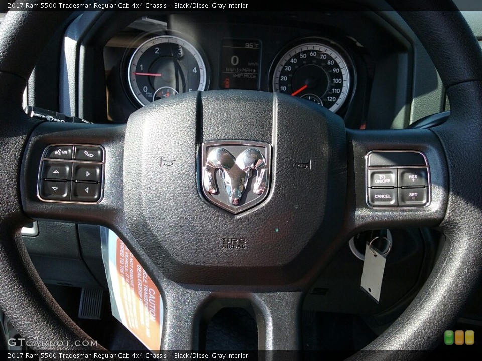 Black/Diesel Gray Interior Steering Wheel for the 2017 Ram 5500 Tradesman Regular Cab 4x4 Chassis #116202855