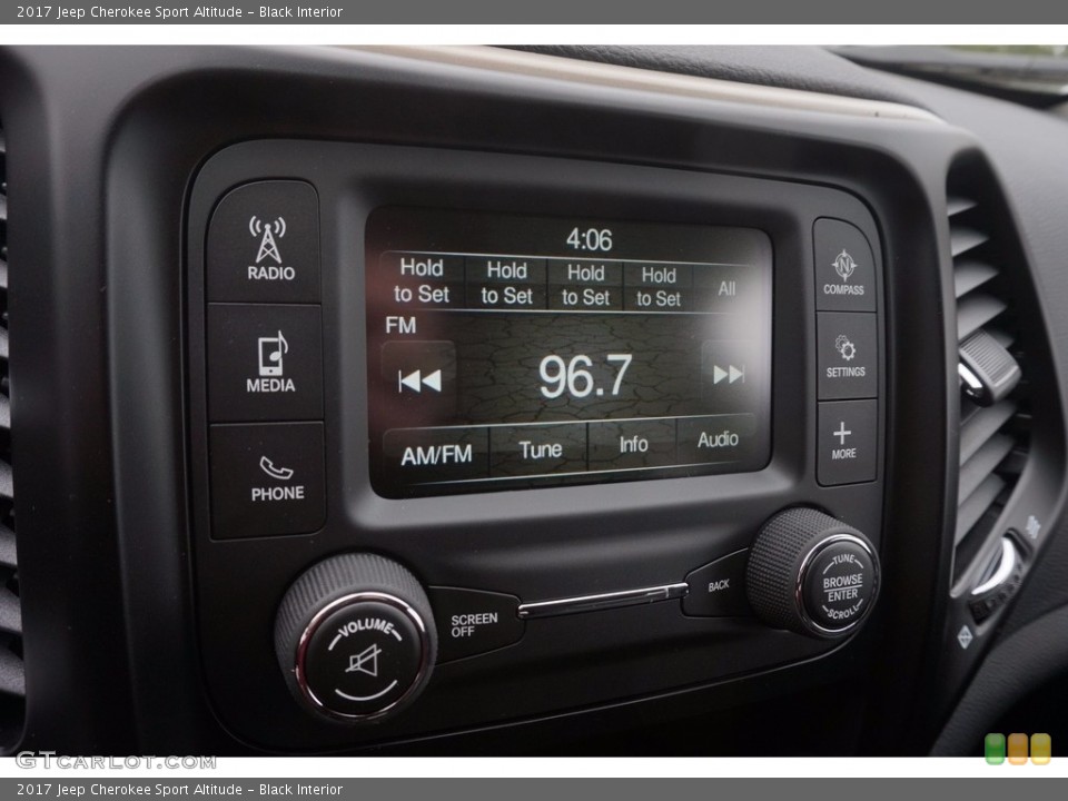 Black Interior Controls for the 2017 Jeep Cherokee Sport Altitude #116232224